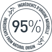 95% d'ingrédients d'origine naturelle